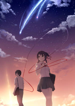 Red String Kimi No Na Wa Phone Wallpaper