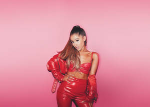 Red Suit Ariana Grande Hd Wallpaper