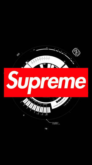 Red Supreme Brand Logo Wallpaper