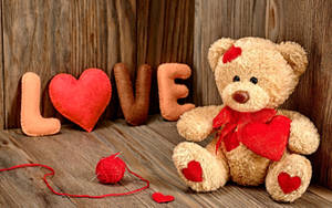 Red Teddy Bear Love Wallpaper