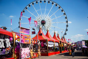 Red Tents At The Fair Wallpaper