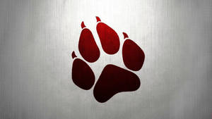 Red Tiger Paw Print Wallpaper