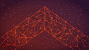 Red Triangular Connectivity Wallpaper