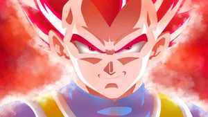 Red Vegeta Background Cover Wallpaper
