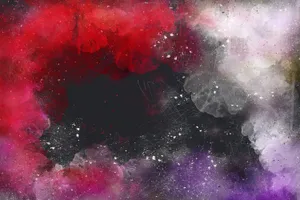 Red White Smoke Clouds Watercolor Wallpaper