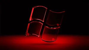 Red Windows Transparent Logo Wallpaper