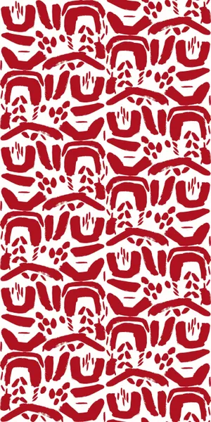 Redand White African Print Fabric Pattern Wallpaper