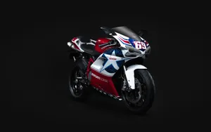 Redand White Racing Motorcycle Ducati Wallpaper