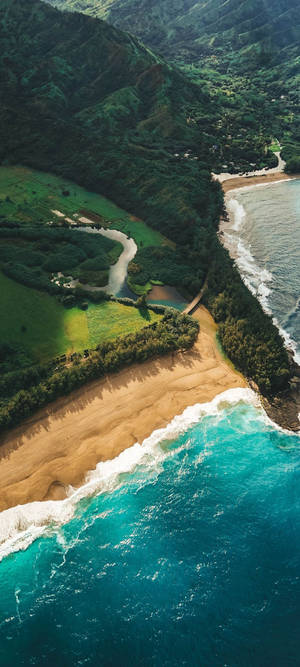 Redmi Note 10 Bird's Eye View Beach Wallpaper