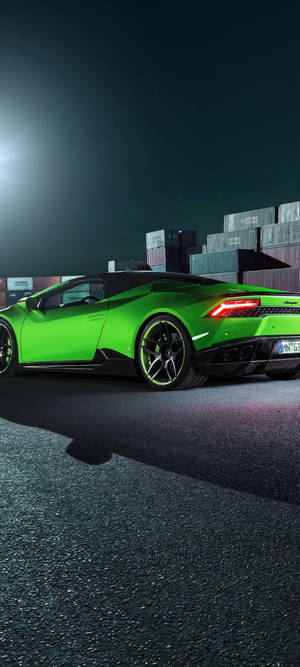 Redmi Note 10 Green Lamborghini Huracán Wallpaper