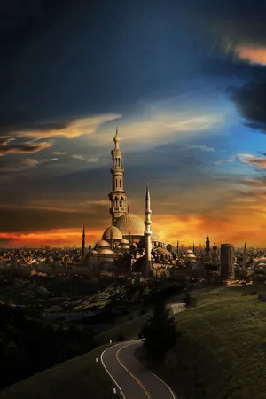 Reflection Of The City At Sunset Wallpaper