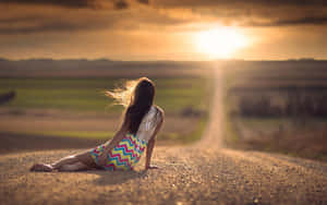 Reflective Moment - Portrait Of A Sad Woman Wallpaper