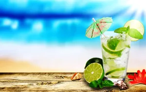 Refreshing Mojito Beverage Screensaver Wallpaper