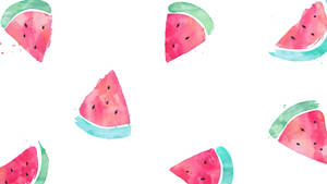 Refreshing Summer Treat, A Cute Watermelon Slice Wallpaper