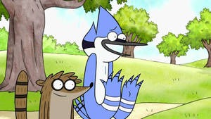 Regular Show Anxious Rigby And Mordecai Wallpaper