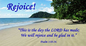 Rejoice Bible Quote Wallpaper