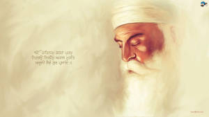 Religious Mystic Guru Ji Painting Wallpaper