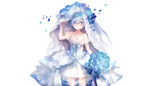 Rem In Wedding Gown Wallpaper