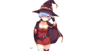 Rem In Witch Costume Wallpaper