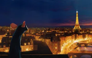 Remy Overlooking Paris Ratatouille Wallpaper