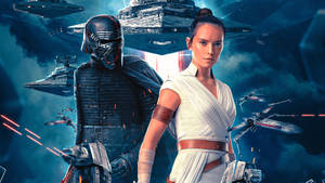 Ren And Rey Rise Of Skywalker Wallpaper