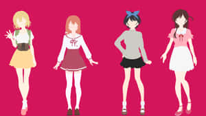 Rent A Girlfriend Characters Poster Wallpaper