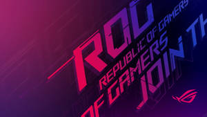 Republic Of Gamers Gaming Laptop Poster Wallpaper