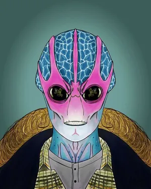 Resident Alien Digital Drawing Wallpaper