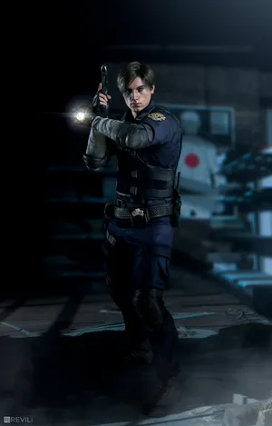 Resident Evil 2 Leon In The Dark Wallpaper