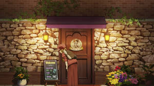 Restaurant To Another World Door Entrance Wallpaper