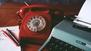 Retro Aesthetic Rotary Telephone Wallpaper