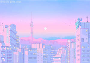Retro Anime Aesthetic Desktop Wallpaper