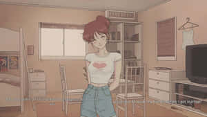 Retro Anime Smiling Girl Wallpaper