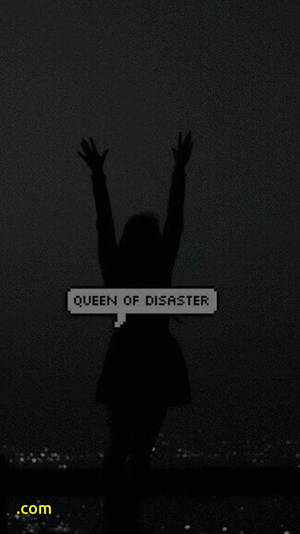 Retro Black Aesthetic Girl Wallpaper