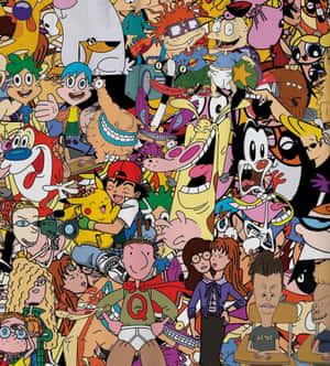 Retro Cartoon Mashup Collage Wallpaper