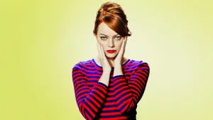 Retro Emma Stone Wallpaper