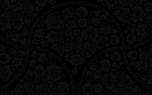 Retro Floral Aesthetic Black Pattern Wallpaper