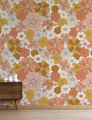Retro Floral Wallpaper Interior Wallpaper