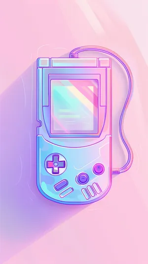 Retro Gameboy Aesthetic Pink Glow Wallpaper