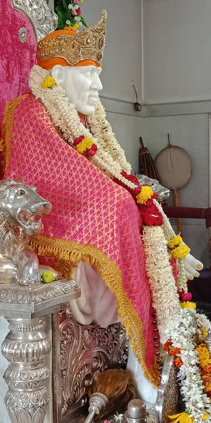 Revered Indian Saint Sai Baba Phone Wallpaper