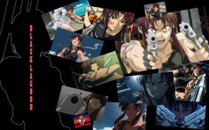 Revy Collage Black Wallpaper