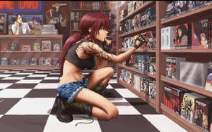 Revy Shopping At Store Wallpaper