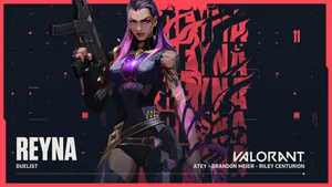 Reyna Valorant Desktop Poster Art Wallpaper