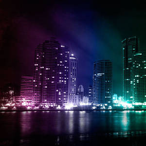 Rgb City Lights Samsung Galaxy Tablet Wallpaper