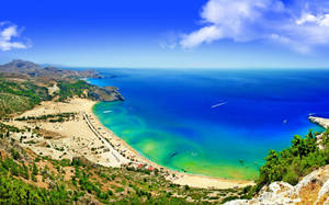 Rhodes Tsambika Beach Wallpaper