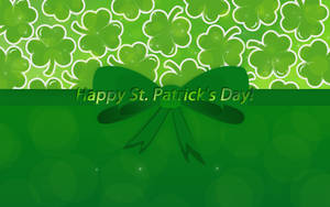 Ribbon And Clover St Patrick's Day Wallpaper