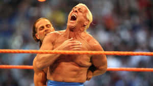 Ric Flair With Shawn Michaels Wrestlemania 24 Wallpaper