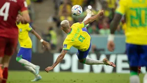 Richarlison De Andrade Kicking Football Wallpaper