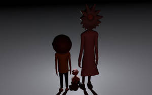 Rick And Morty 3d Model Wallpaper