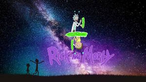 Rick And Morty Playing With Portals Wallpaper